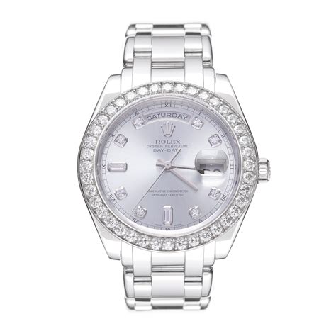 rolex watches silver diamonds|rolex platinum masterpiece with diamonds.